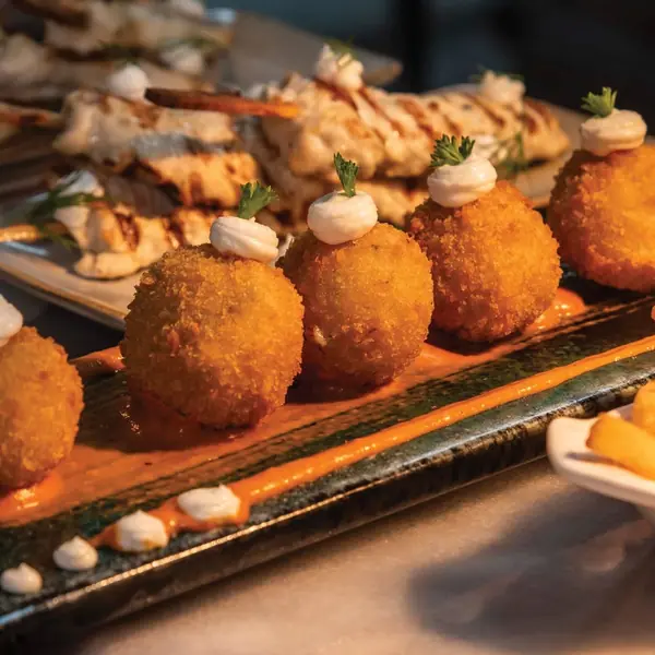 Seafood croquettes with aioli